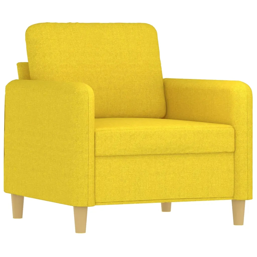 Set di Divani 4 pz con Cuscini Giallo Chiaro in Tessutocod mxl 131184