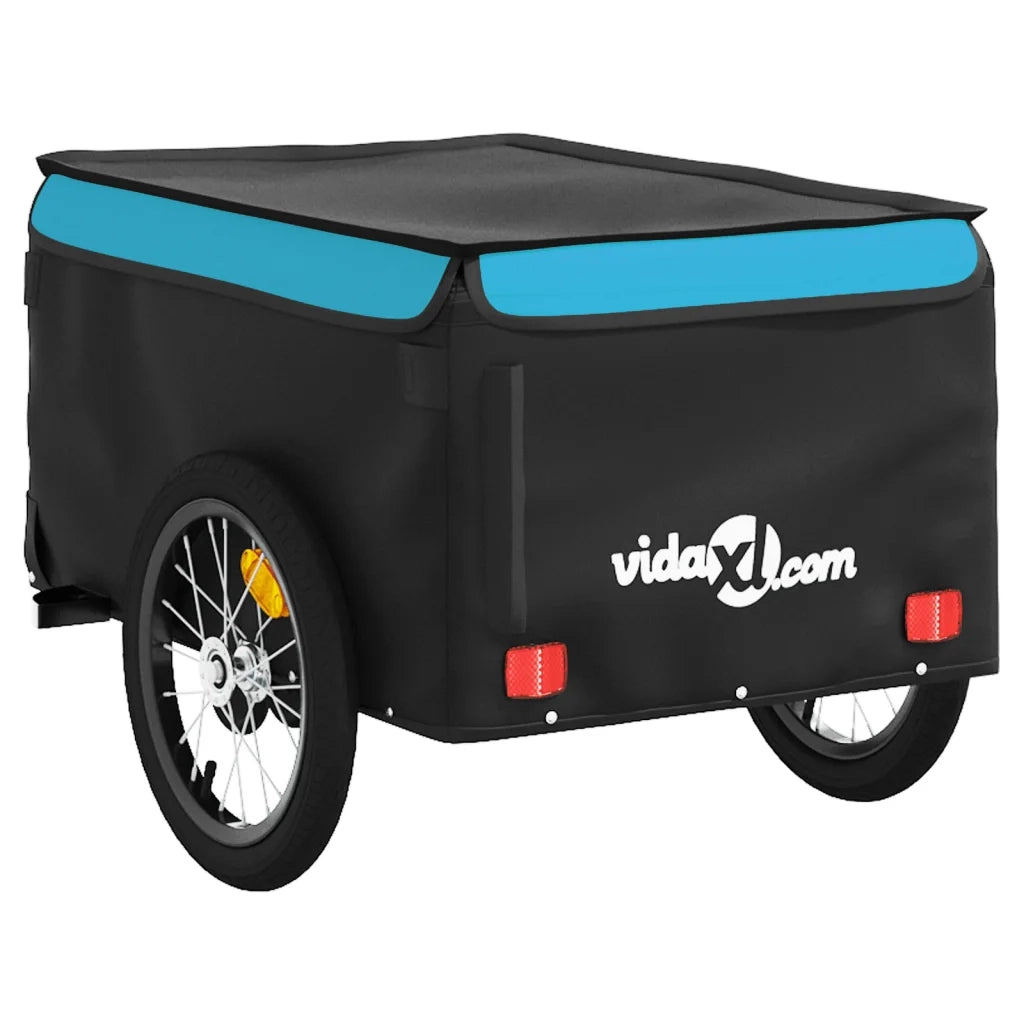 Rimorchio da Bici Nero e Blu 45 kg in Ferro CFW8432627