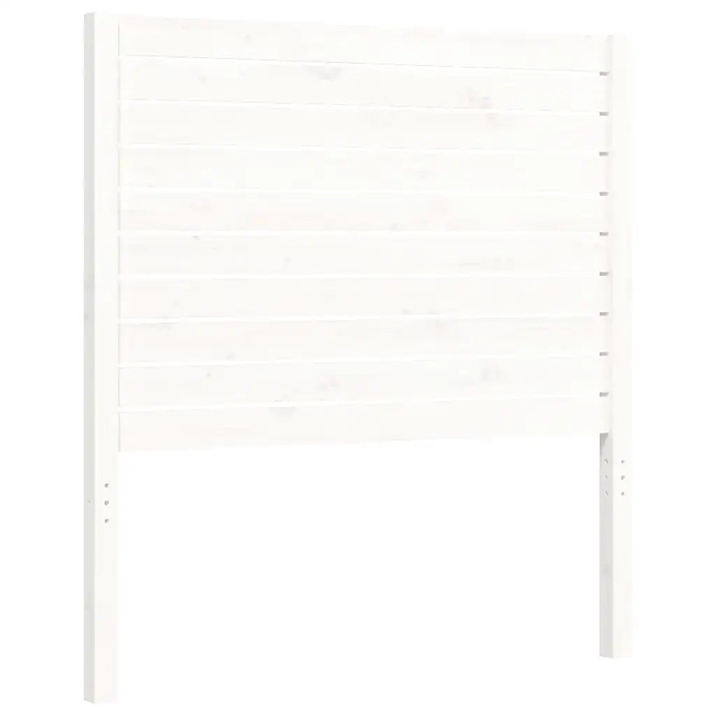 Giroletto con Testiera-Struttura Letto con testiera Bianco 90x200 cm in Legno Massello 436991