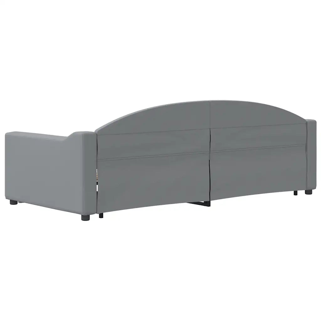 Divano Letto Estraibile Cassetti-Sofa Letto-Daybed Grigio Chiaro 90x200cm Tessuto 500409