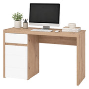 Bovec, Scrivania un Cassetto, 140x52x76h cm Marrone Rovere Nodi