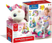 Nuvola Dolce Unicorno, Ride On 3 in 1 Educativo Gioco Parlante in Italiano e Inglese, Giocattolo Primi Passi con Suoni,