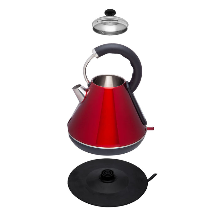 SOGO Bollitore Senza Fili 1.8L 2200W – Elettrico, Design Ergonomico, Acciaio Inox, Spegnimento Automatico, Protezione Surriscaldamento