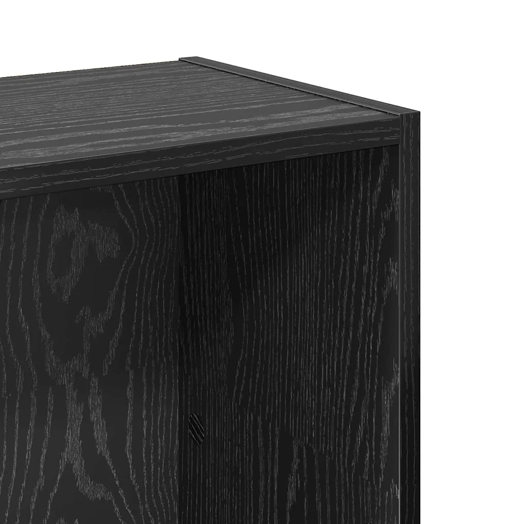 vidaXL Libreria Rovere nero 80 x 24 x 109 cm Legno multistrato