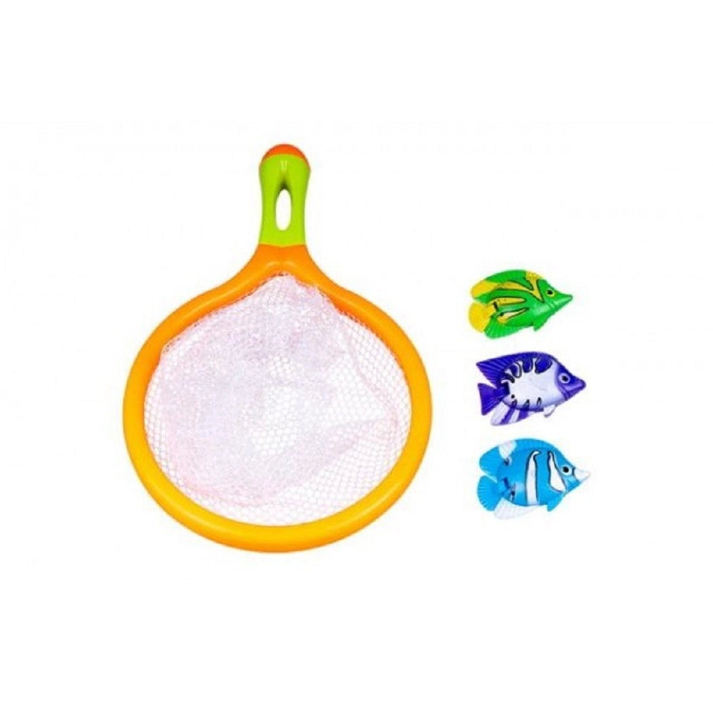 Trade Shop - Gioco Bambini Vasca Da Bagno Piscina Retino Pesca Pesci Con 6 Pesciolini 6563031 -