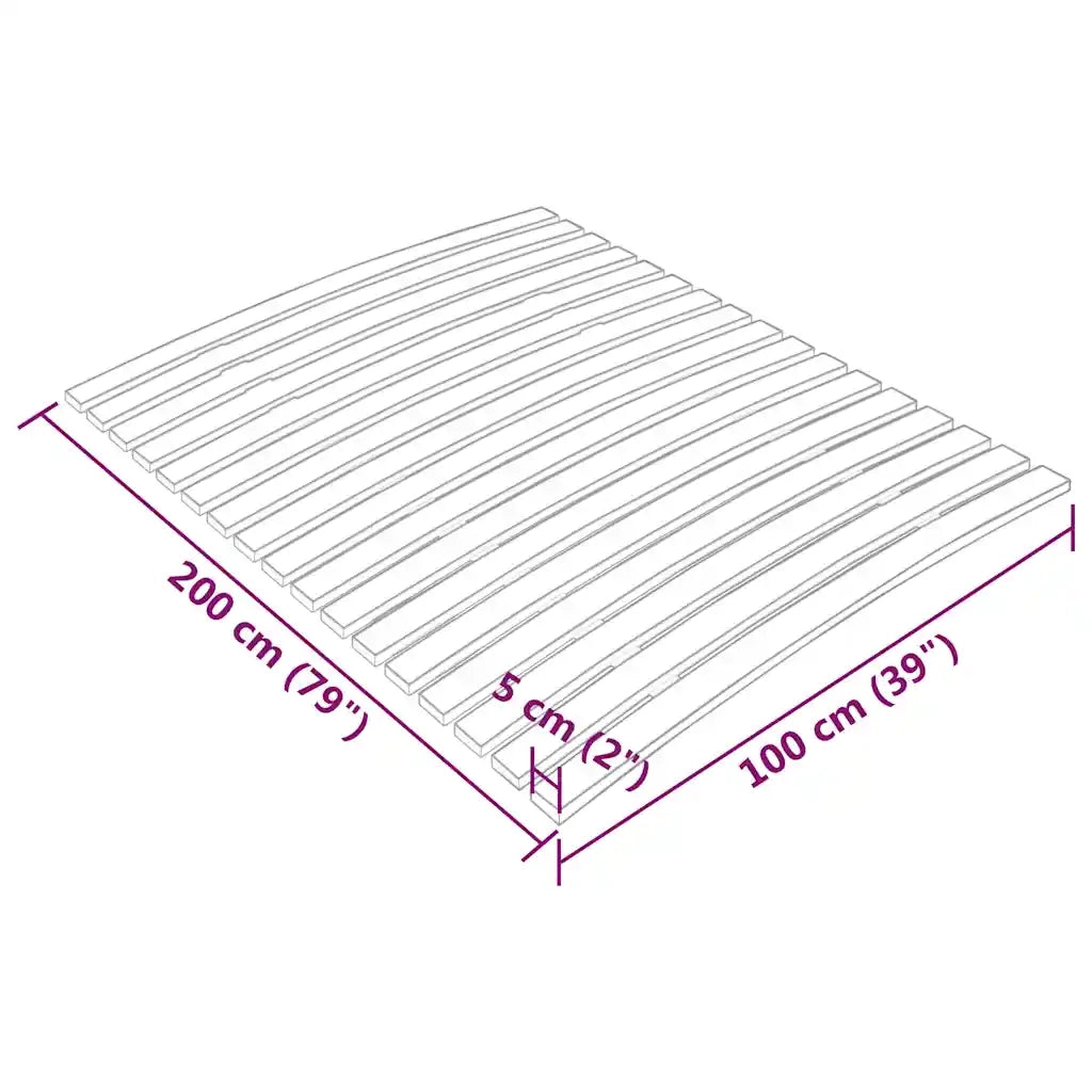 Rete di ricambio per letto con 17 doghe 100x200 cm 340073