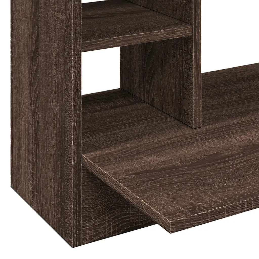 vidaXL Scrivania a Parete Rovere Marrone 105x48x75cm Legno Multistrato