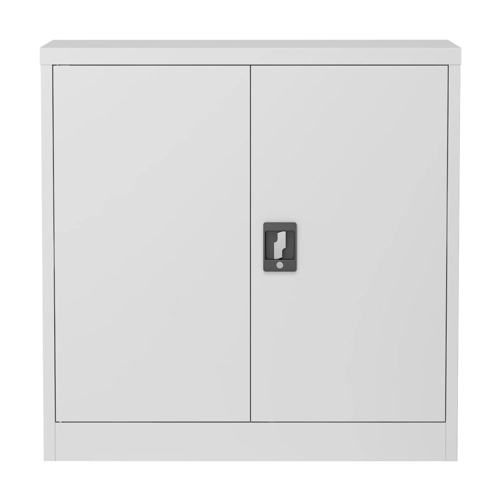 Armadio da ufficio armadietto da ufficio mobile contenitore per soggiorno ufficio camera da letto officina acciaio laccato 90 x 40 x 90 cm grigio chiaro 03_0006321