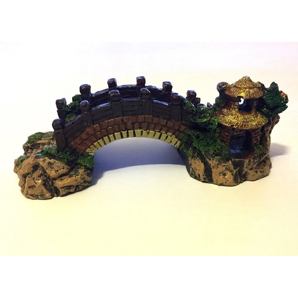 Trade Shop - Decorazione Per Acquario Ponte Subacqueo Resina Pesci Acqua Ornamento Vasca -