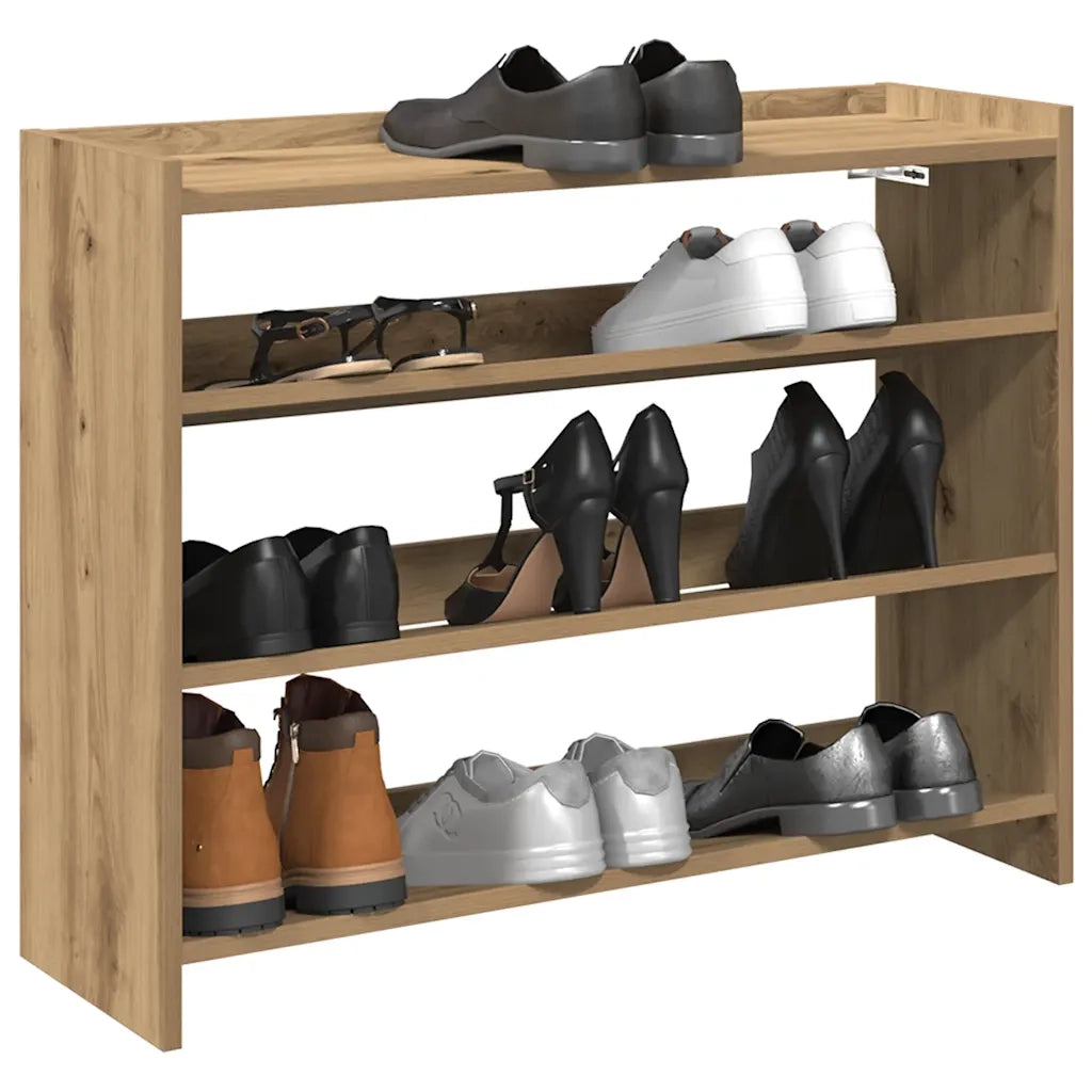 vidaXL Scarpiera Rovere Artigianale 80x25x62 cm in Legno Multistrato