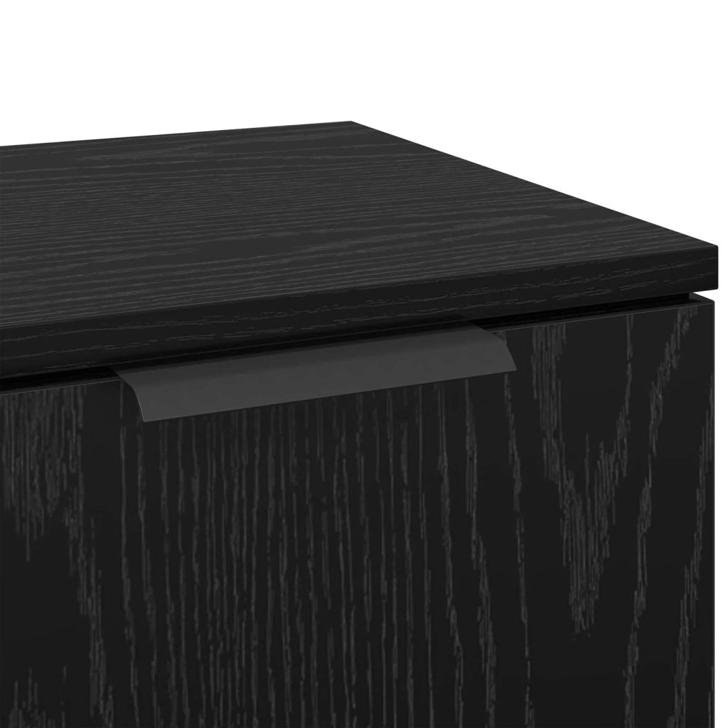Credenza Rovere Nero 30 x 30 x 70 cm Legno multistrato 880796