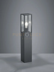GARONNE PALO ALTO DA ESTERNO RETTANGOLARE IN FUSIONE COLORE ANTRACITE H. 80CM 1 LUCE ATTACCO E27