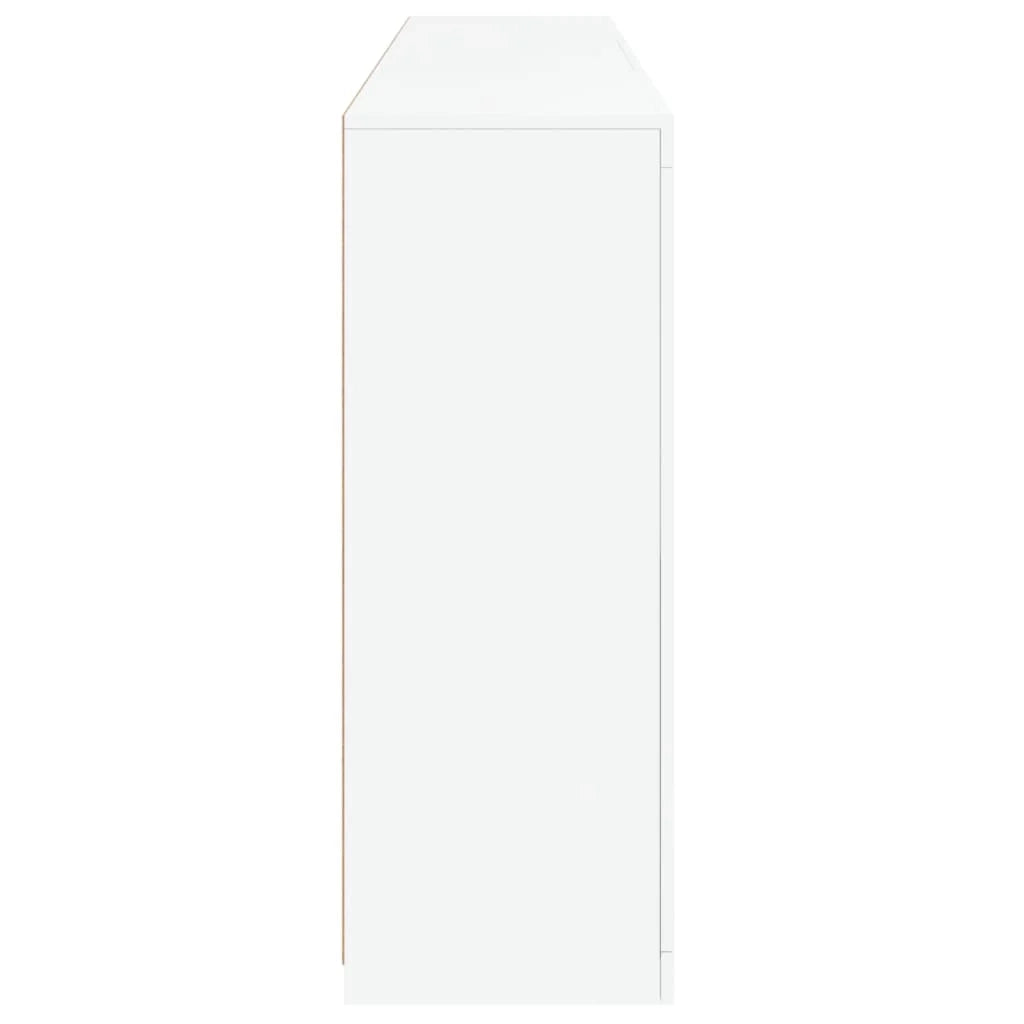 Buffet credenza cassettiera armadio mobile contenitore organizer per cucina soggiorno salotto con luci LED 181,5 x 37 x 100 cm bianco 02_0029838
