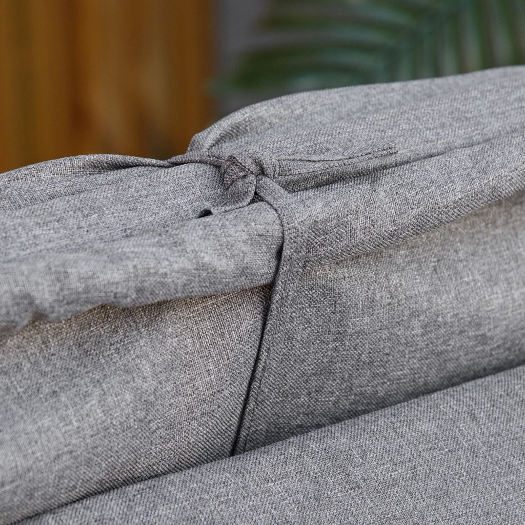 Lettino da giardino in polyrattan con cuscini e tettoia regolabile ¨C Zephmum ¨C Grigio 195x65x40 cm