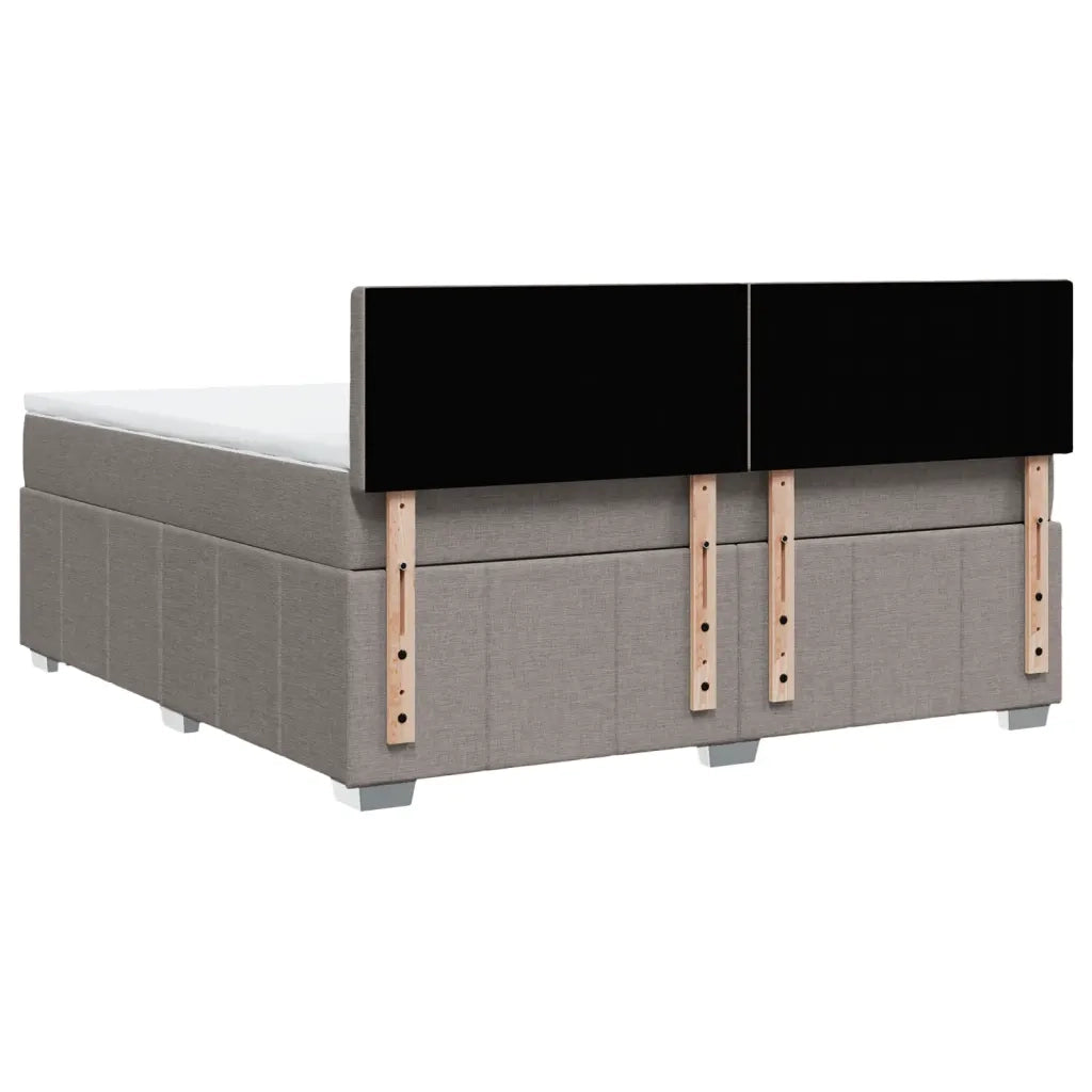 Giroletto a Molle con Materasso Tortora 180x200 cm in Tessuto 3287165