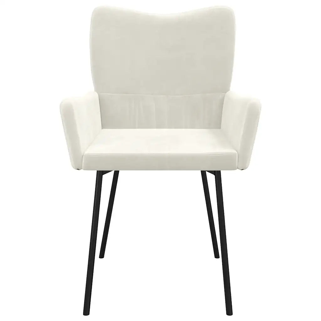 Sedie da Pranzo 2 pz Crema in Velluto 344807