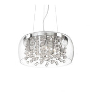 Lampada A Sospensione Audi-80 Sp8 Trasparente Ideal-Lux