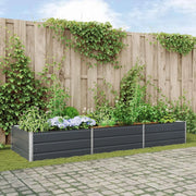 Fioriera Antracite 290 x 100 x 45 cm Acciaio zincato