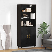 Credenza Rovere nero 69,5 x 34 x 180 cm Legno multistrato