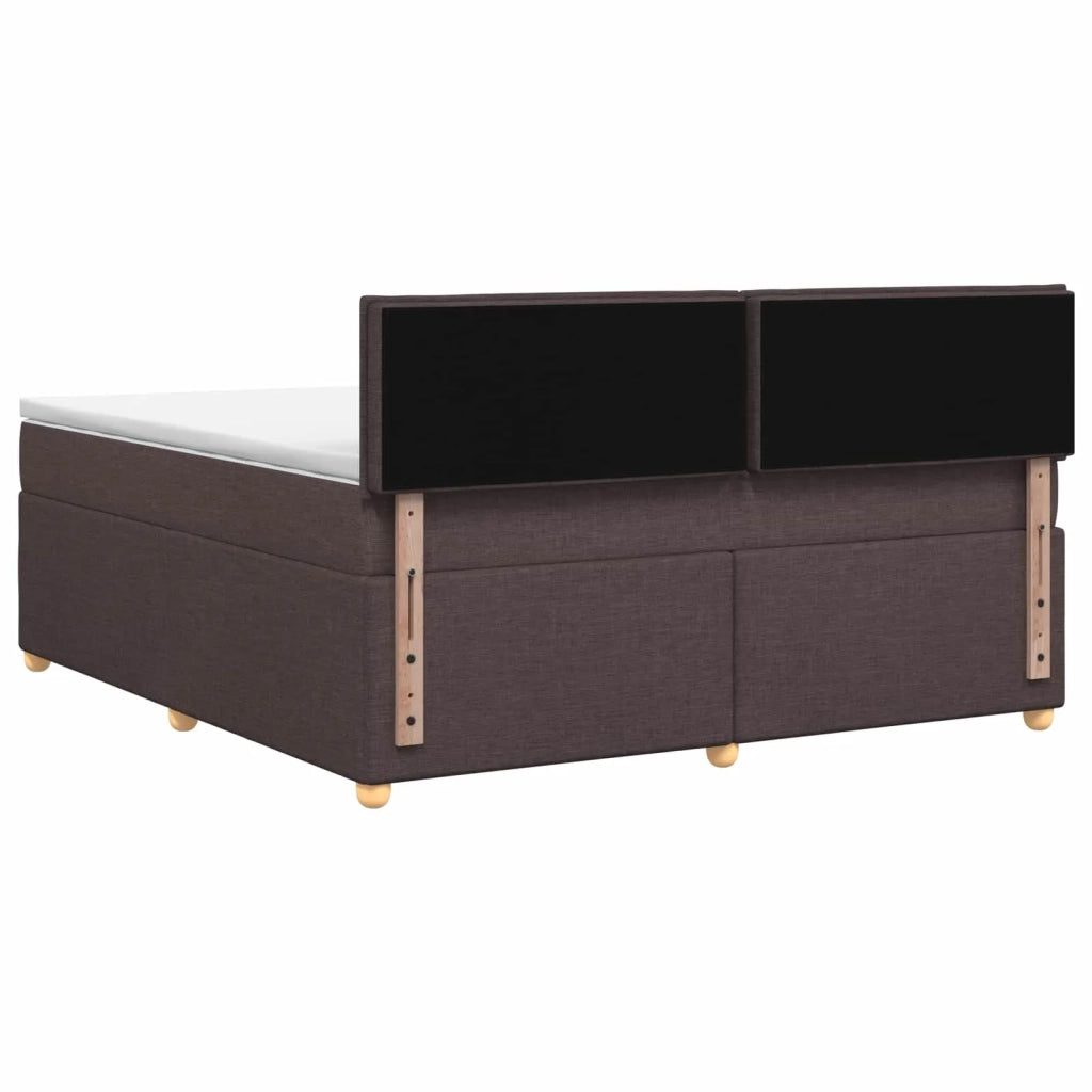 Letto box spring con materasso Marrone Scuro 140 x 200 cm 3452432