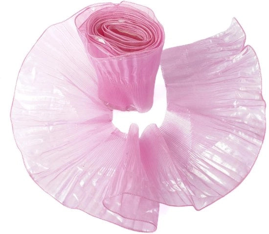 Seta Organzata 5 Metri - Lint a Ghiaccio - Decorazione Lint - Imballo di Regalo - Decorazione per Matrimoni - Lint a Poliestere Leggero - Lint Decorativo