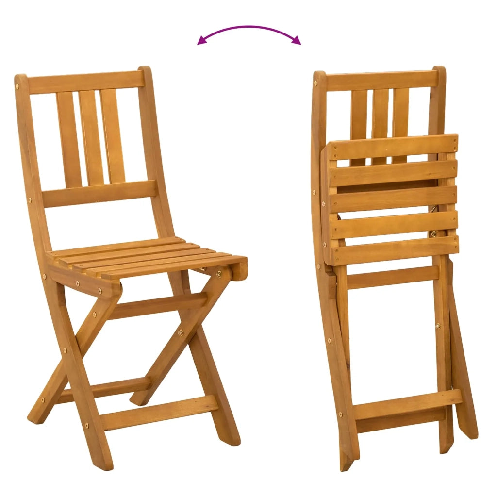 Sedie Bistro da Giardino 4 pcs Naturale 40 x 42 x 85 cm 42028101