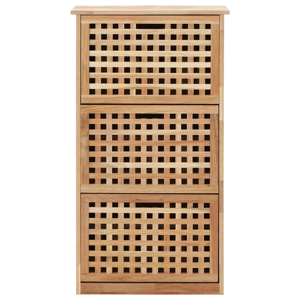 Panca con Scarpiera | Mobile per scarpe 55x20x104 cm in Legno Massello di Noce