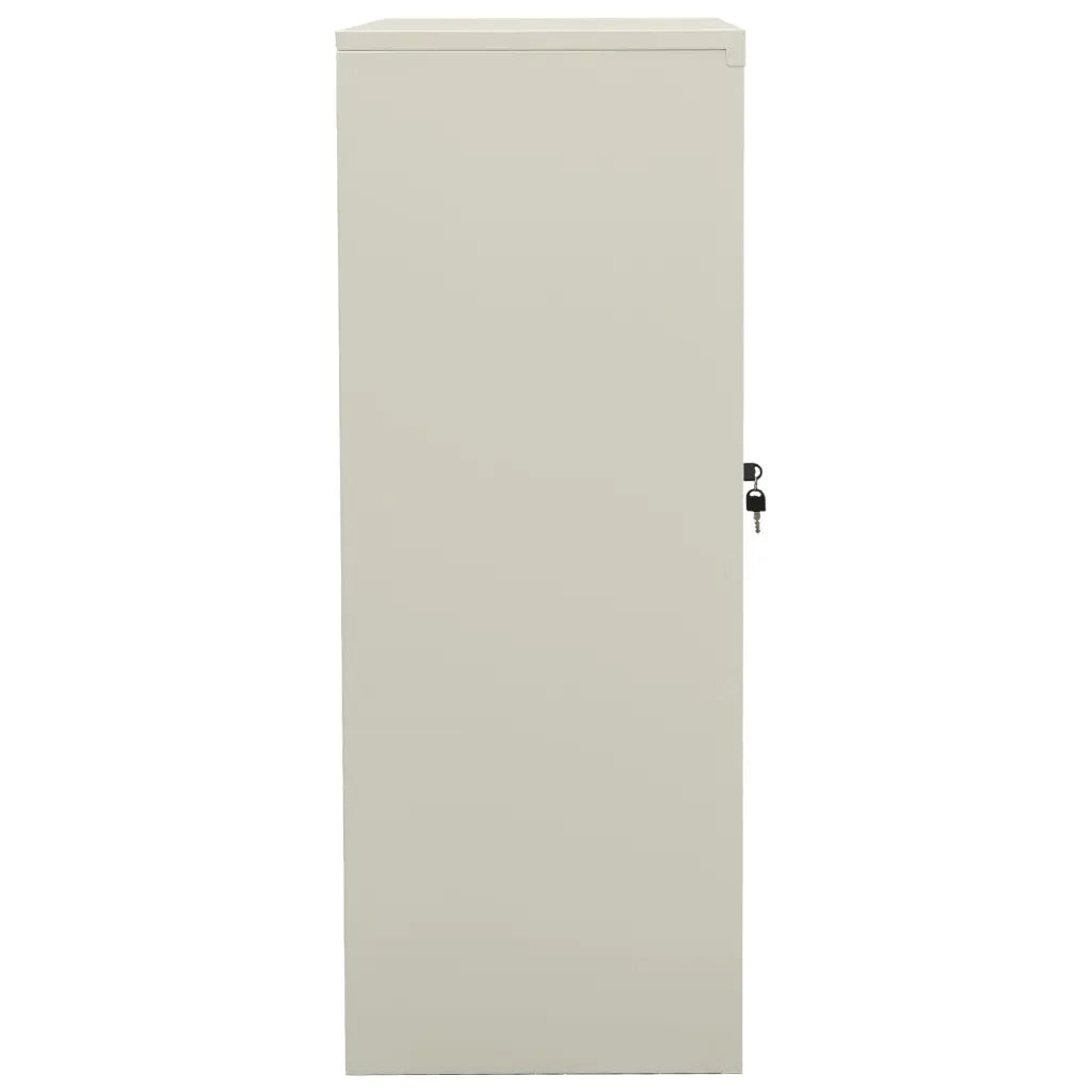 Armadio per Ufficio Grigio Chiaro 90x40x105 cm in Acciaio 335935