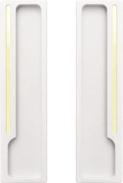 Maniglie per porta scorrevole illuminata - Forma rettangolare - Lega di alluminio - Per armadio a muro - Per cabina armadio - Bianco