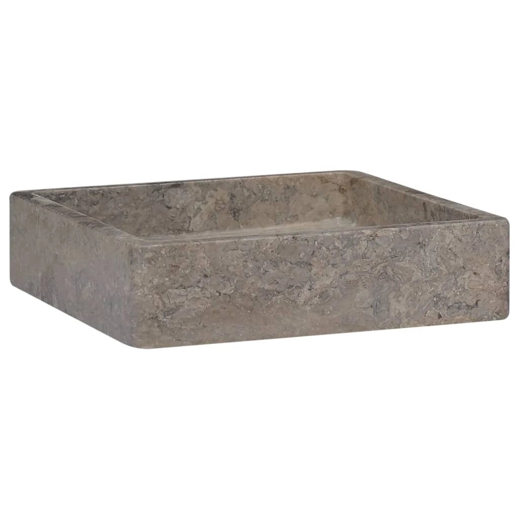 Lavandino da bagno lavabo da appoggio lavabo da WC lavabo da bagno lavabo da interno 40 x 40 cm marmo grigio 02_0002814