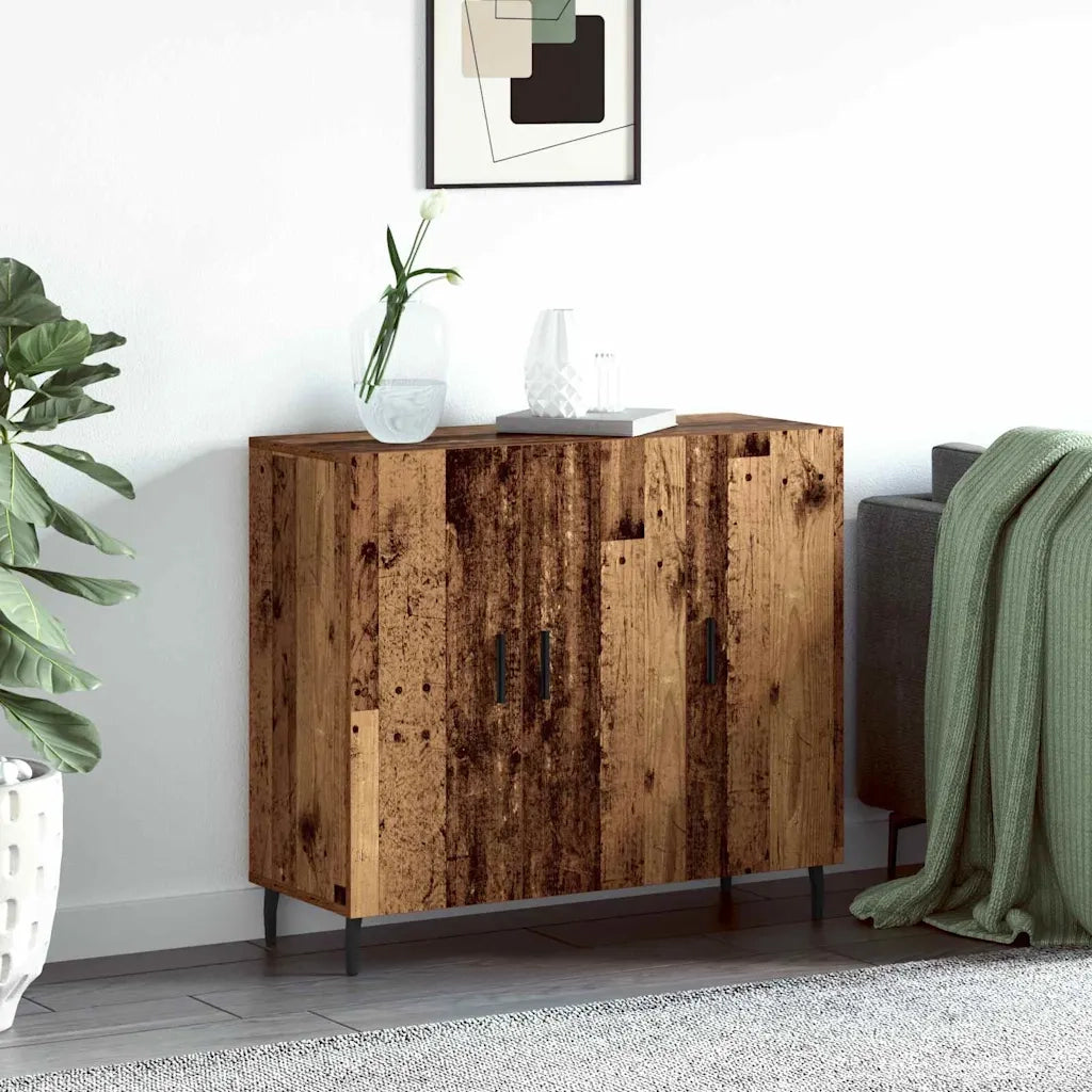 Credenza-Buffet-Armadio da cucina Legno vecchio 90 x 34 x 80 cm Legno multistrato 969966