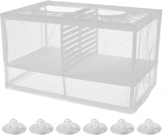 Macchina per la riproduzione degli acquari con separazione rimovibile - Box di riproduzione per pesci - Autonavighiante - 6 beccucci - 26 x 15 x 18 cm - Protezione degli Alevi