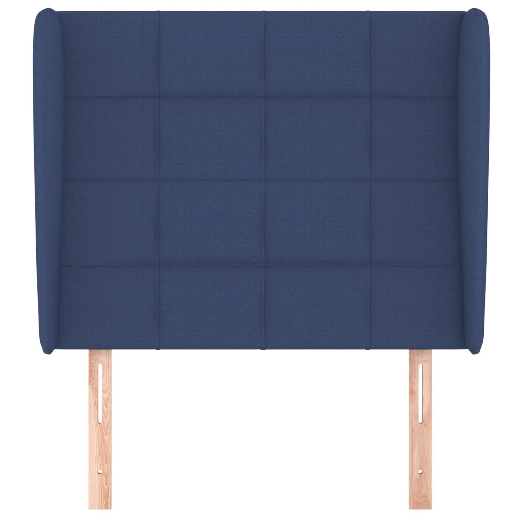 Testiera ad Orecchio Blu 93x23x118/128 cm in Tessuto 3117944