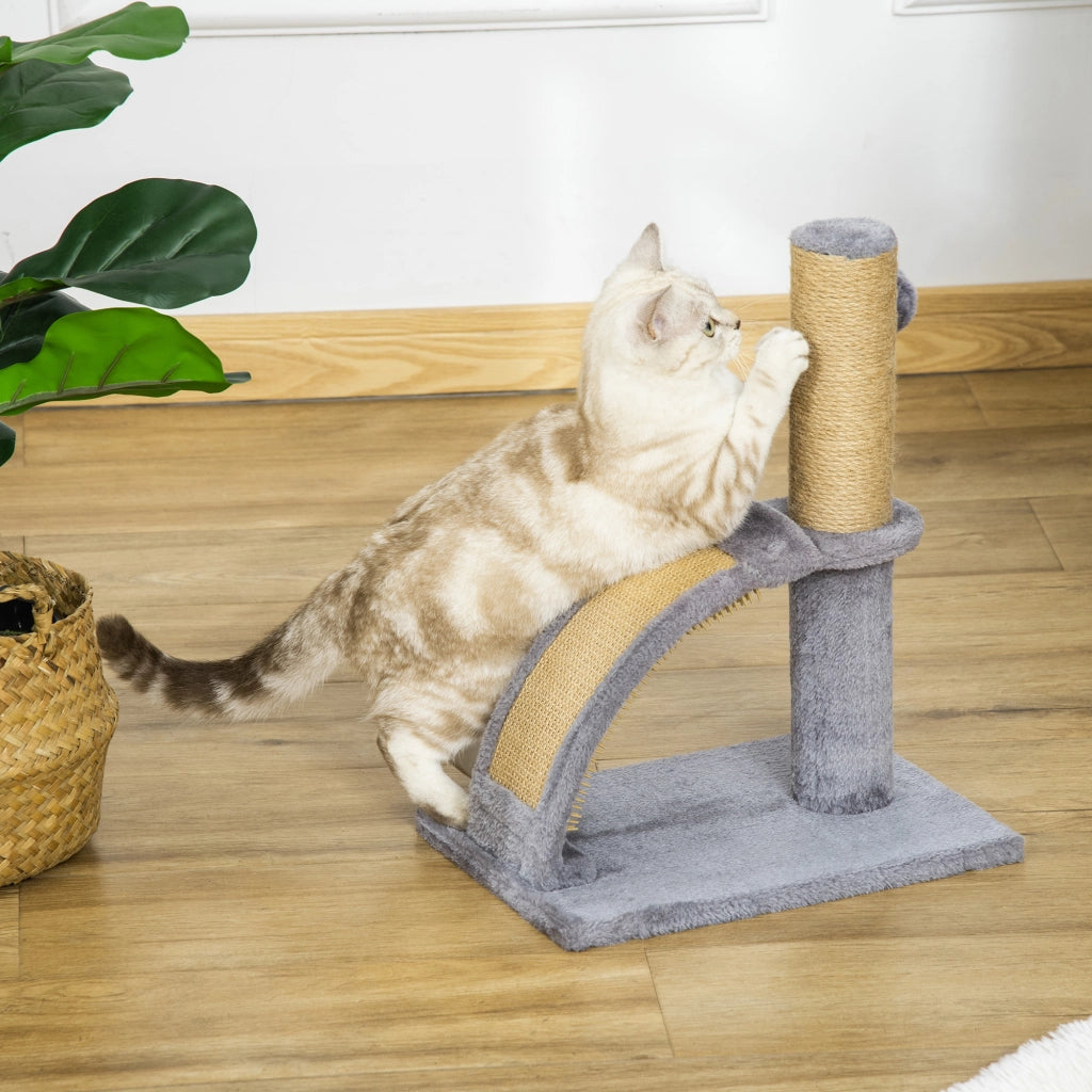 Tiragraffi per Gatti con Corda e Campanella ¨C zephmum ¨C Grigio 34x24x43 cm