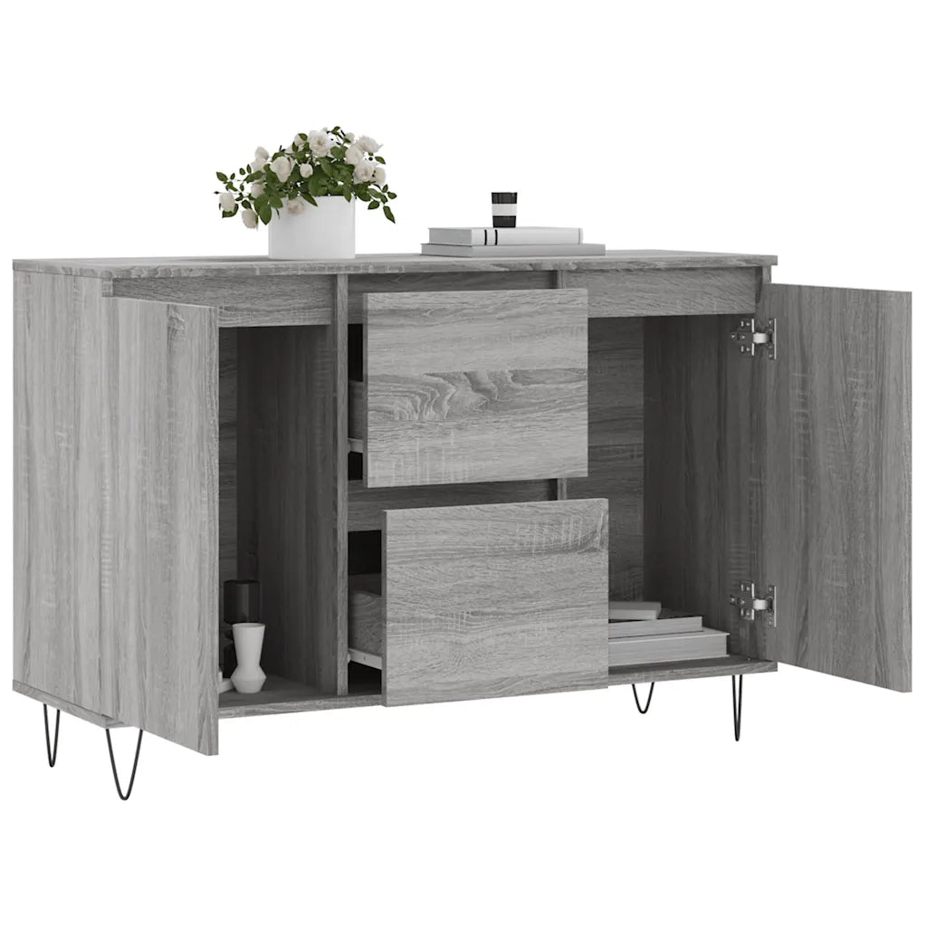 Credenza Grigio Sonoma 101,5x35x70 cm in Legno Multistrato 827210