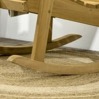Sedia a dondolo rocking chair da esterno in legno massiccio - 64 x 86 x 85 cm marrone