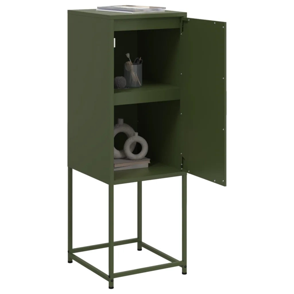 Credenza | Madia | Buffet da pranzo | Armadio da pranzo Verde Oliva 36x39x107 cm in Acciaio