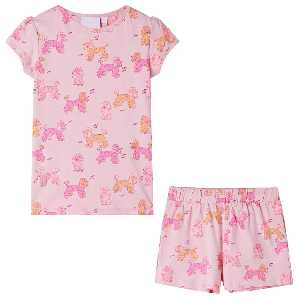 Pigiama da Bambina a Maniche Corte Rosa Chiaro 128cod mxl 133696