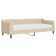 Divano letto | Sof¨¤ letto | Letto singolo con Materasso Crema 80x200 cm in Tessuto