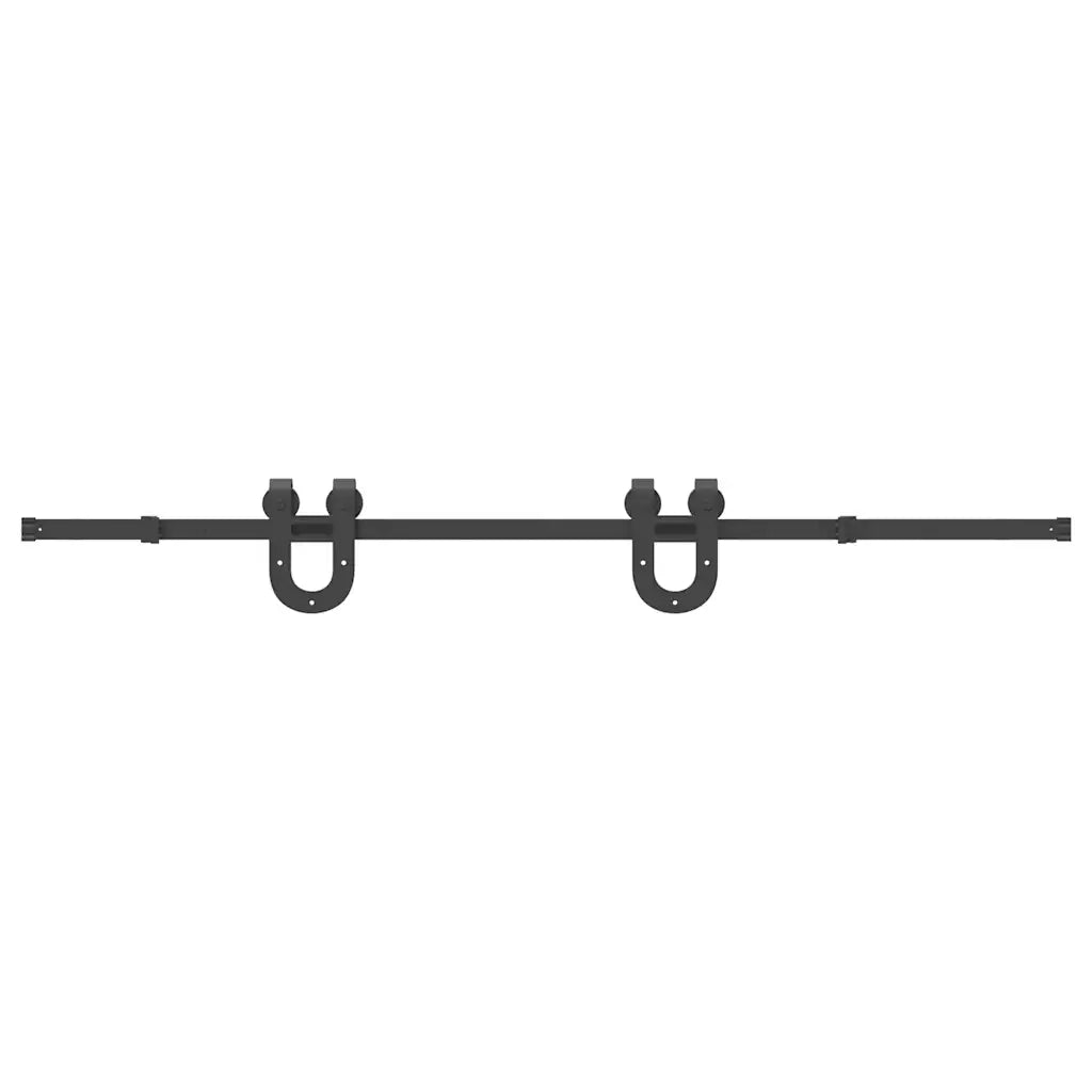 vidaXL Kit di Binari per Porte Scorrevoli 200 cm Acciaio Nero