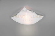 ELISA PLAFONIERA QUADRATA VETRO DECORO E GRANIGLIA DI VETRO 40X40CM 2 LUCI ATTACCO E27