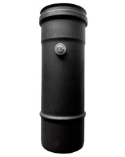 Tubo nero stufa pellet smaltato 0,25 mt DN 100 con prelievo fumi canna fumaria 600 CE Made in Italy