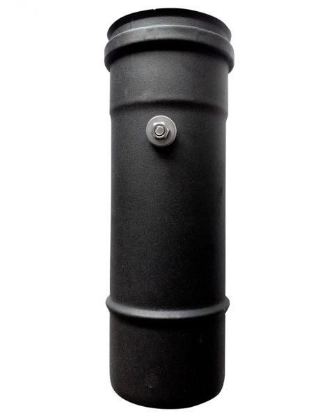 Tubo nero stufa pellet smaltato 0,25 mt DN 100 con prelievo fumi canna fumaria 600 CE Made in Italy