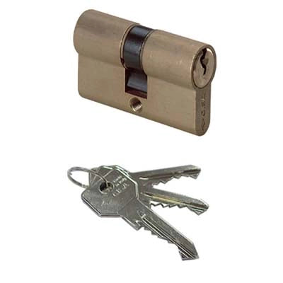 CILINDRO SAGOMATO 0G300 CISA  OTTONE CHIAVI 3 CAMMA DIN MM 90 45+45