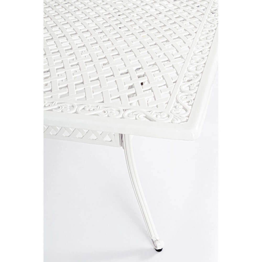 Tavolo da Giardino in Alluminio Pressofuso Bianco 213x107 cm - CLASSIC