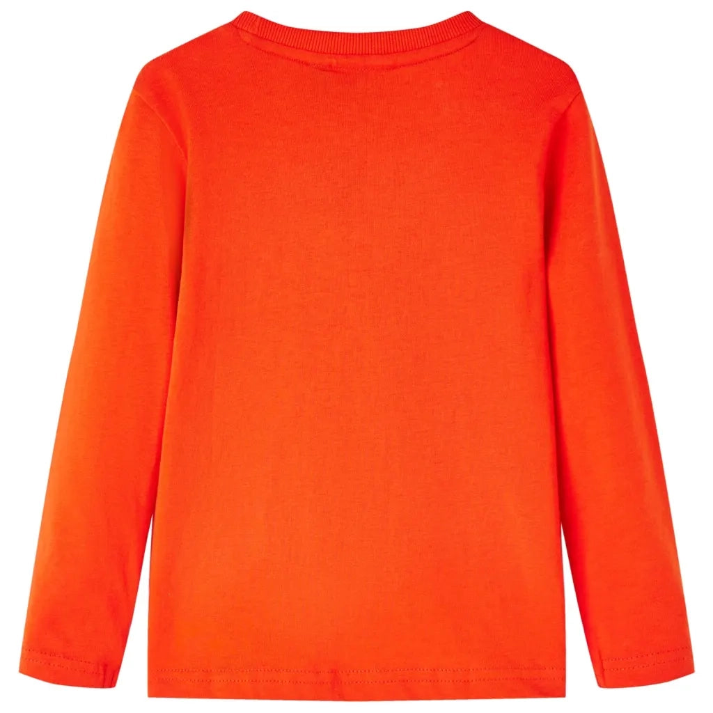 Maglietta Bambino Maniche Lunghe Arancione Brillante 104cod mxl 84087