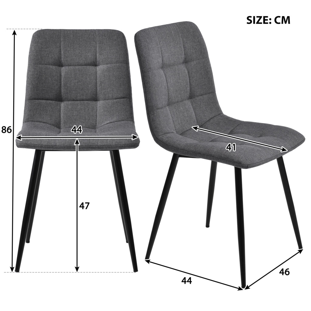 Set tavolo da pranzo 117x68 cm; moderno; MDF; grigio