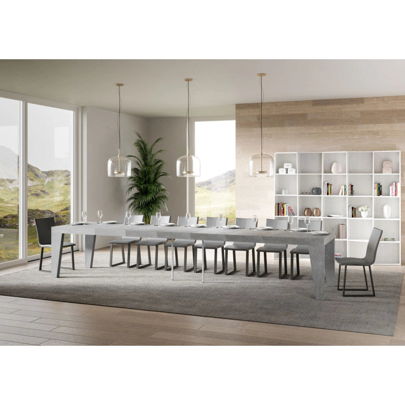 Tavolo allungabile 130/390x90 cm Naxy Premium - Cemento