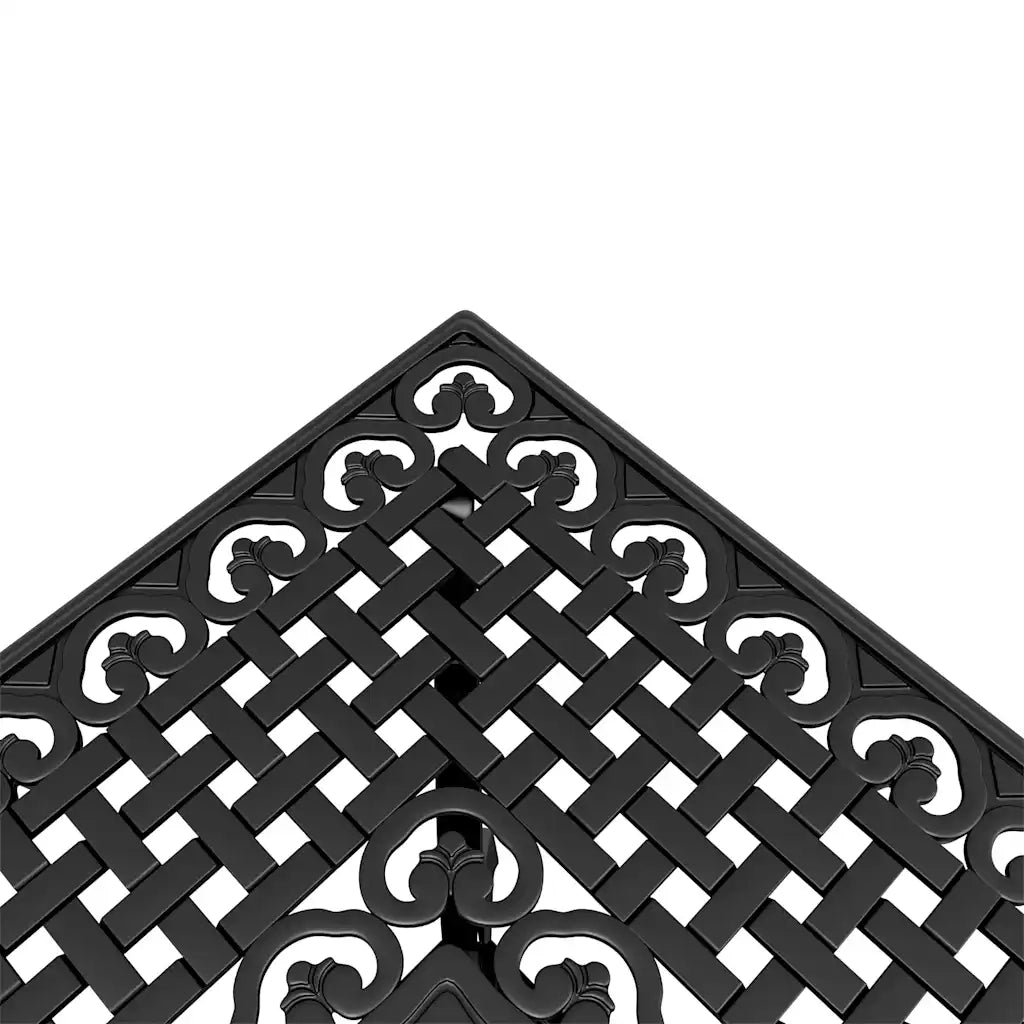 Set da Pranzo da Giardino 5 pz Nero in Alluminio Pressofuso 3216342