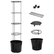 Vaso a Torre per Pomodori Antracite Ã˜39x150 cm Polipropilene